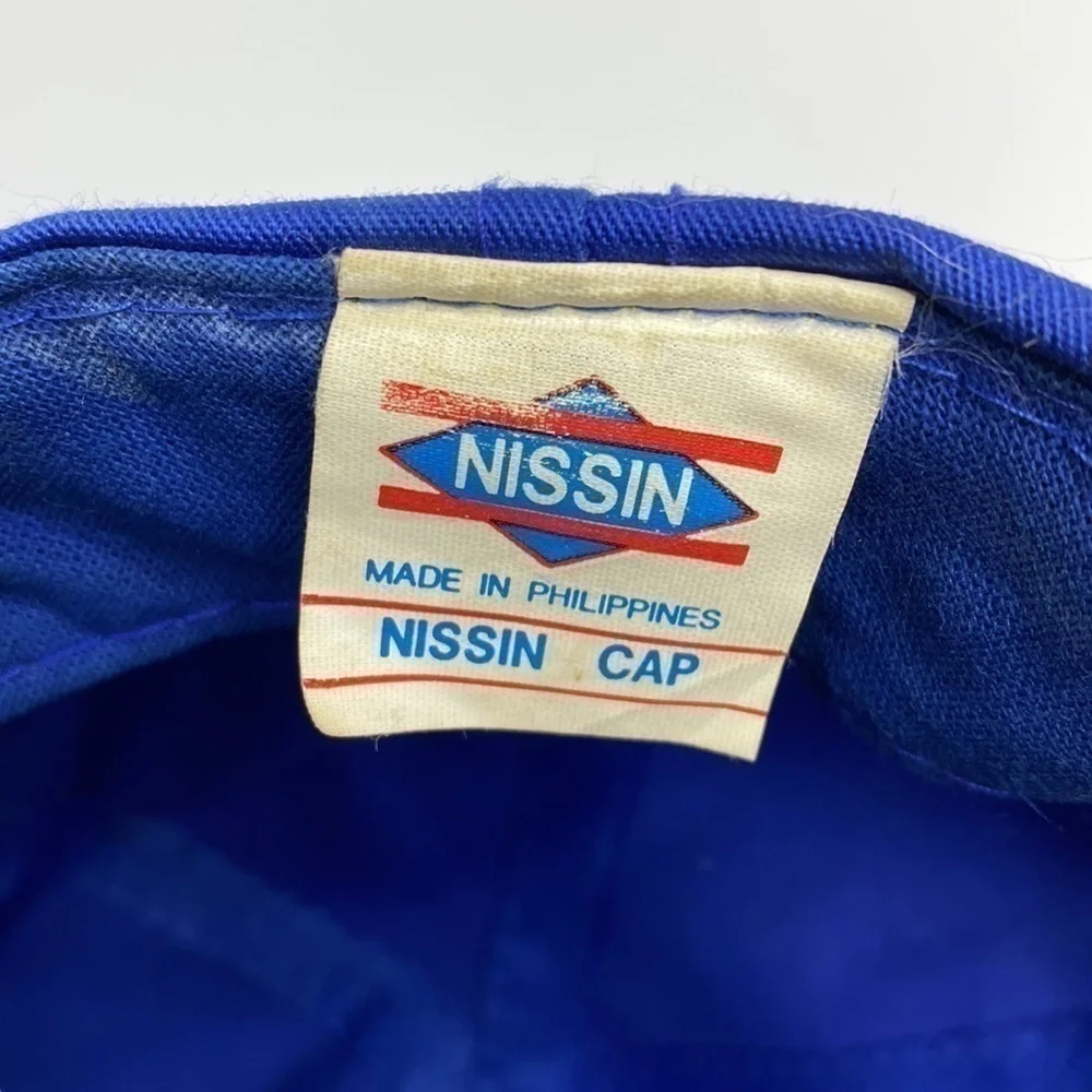 Vintage Nissin TAX AIR Blue Snapback Hat 80s